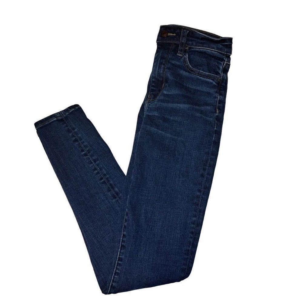 American Eagle Women's 0 Blue Ne(x)t Level Super Hi-rise Jegging Jeans 24X28